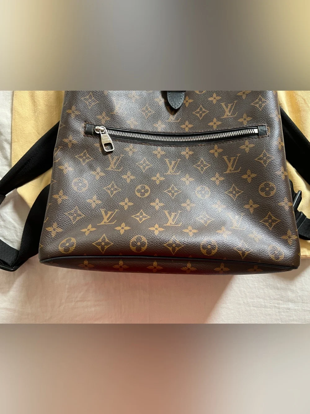 Authentic LOUIS VUITTON Monogram Macassar Palk Backpack
